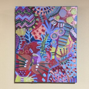 アクリル画 のおすすめ作品・人気作家 動物 赤 もぐら カラフル どくどくもぐらをさがせ インテリア絵画 アート