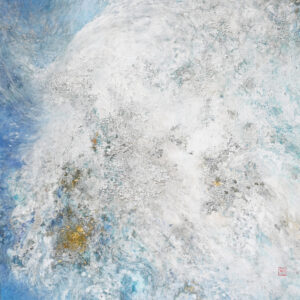 日本画 のおすすめ作品・人気作家 トルコブルー 水 滝 空気 金 雲 青 風 LIFE CXLVI (146) インテリア絵画 アート