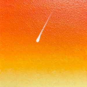 アクリル画 のおすすめ作品・人気作家 宇宙 オレンジ シンプル ミニアート 夕焼け 風景 流星 インテリア絵画 アート