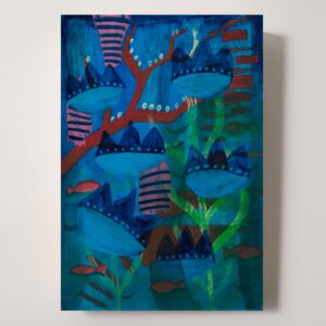 アクリル画 のおすすめ作品・人気作家 アクリル 抽象画 水彩画 モダンアート 現代アート 青 ずっと大丈夫　ーIt’ll be okay, alwaysー インテリア絵画 アート