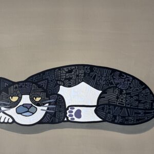 絵画 のおすすめ作品・人気作家 イラスト 動物 猫 猫の機嫌をうかがうということ インテリア絵画 アート