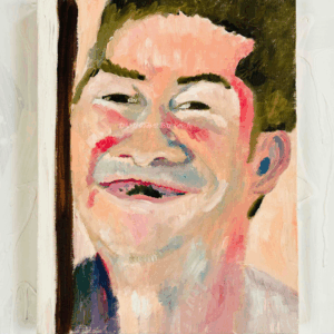 絵画 のおすすめ作品・人気作家 油彩 人物画 「原画・油彩「歯抜け」絵画・F6(32×41㎝)アート・キャンバス インテリア絵画 アート