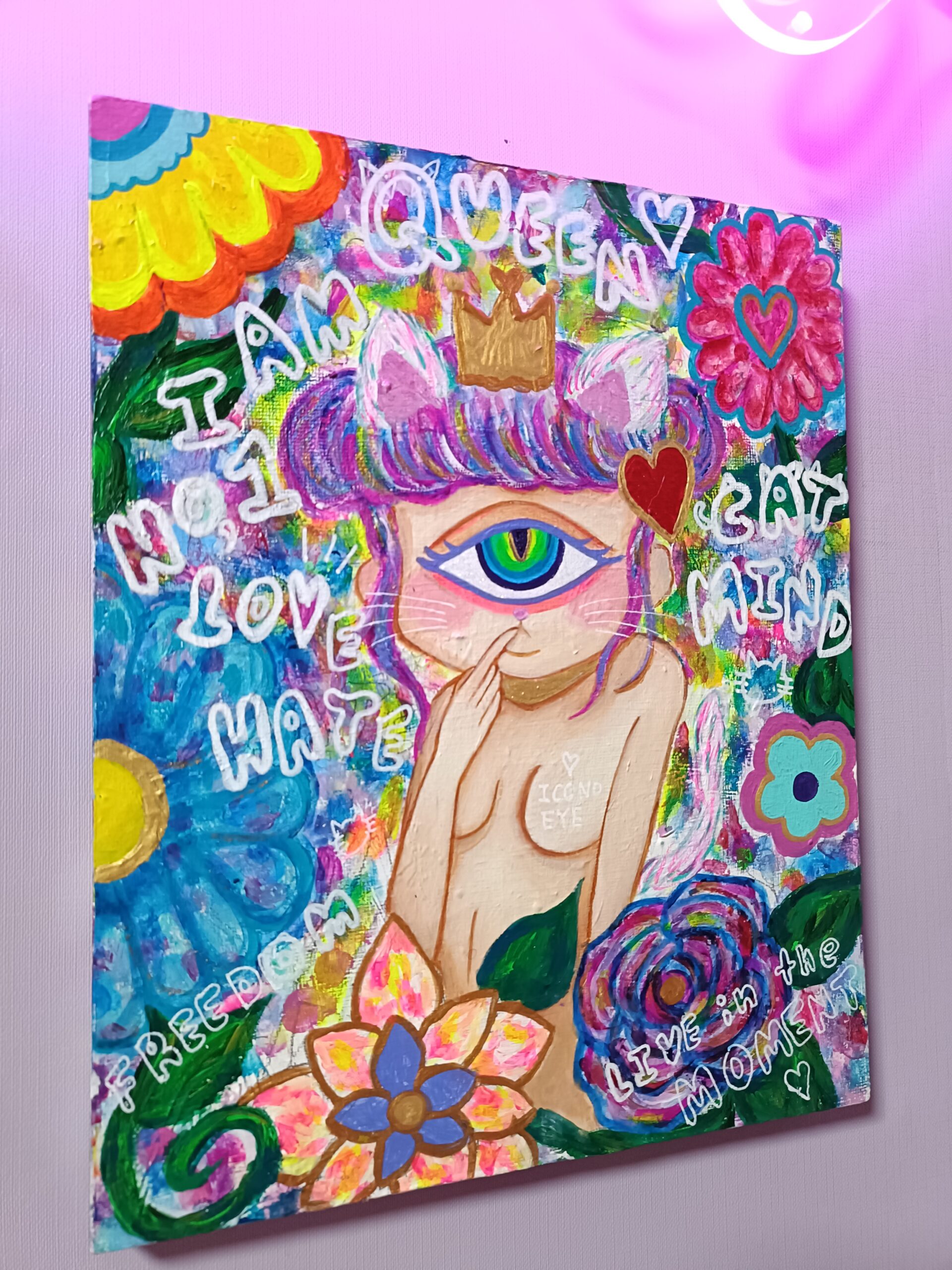 【愛と狂気のマーケット出展作】Icono-Eye-再生-02 Icono-Eye-再生- | Chika Shinoda ｜インテリア絵画 アートの専門通販