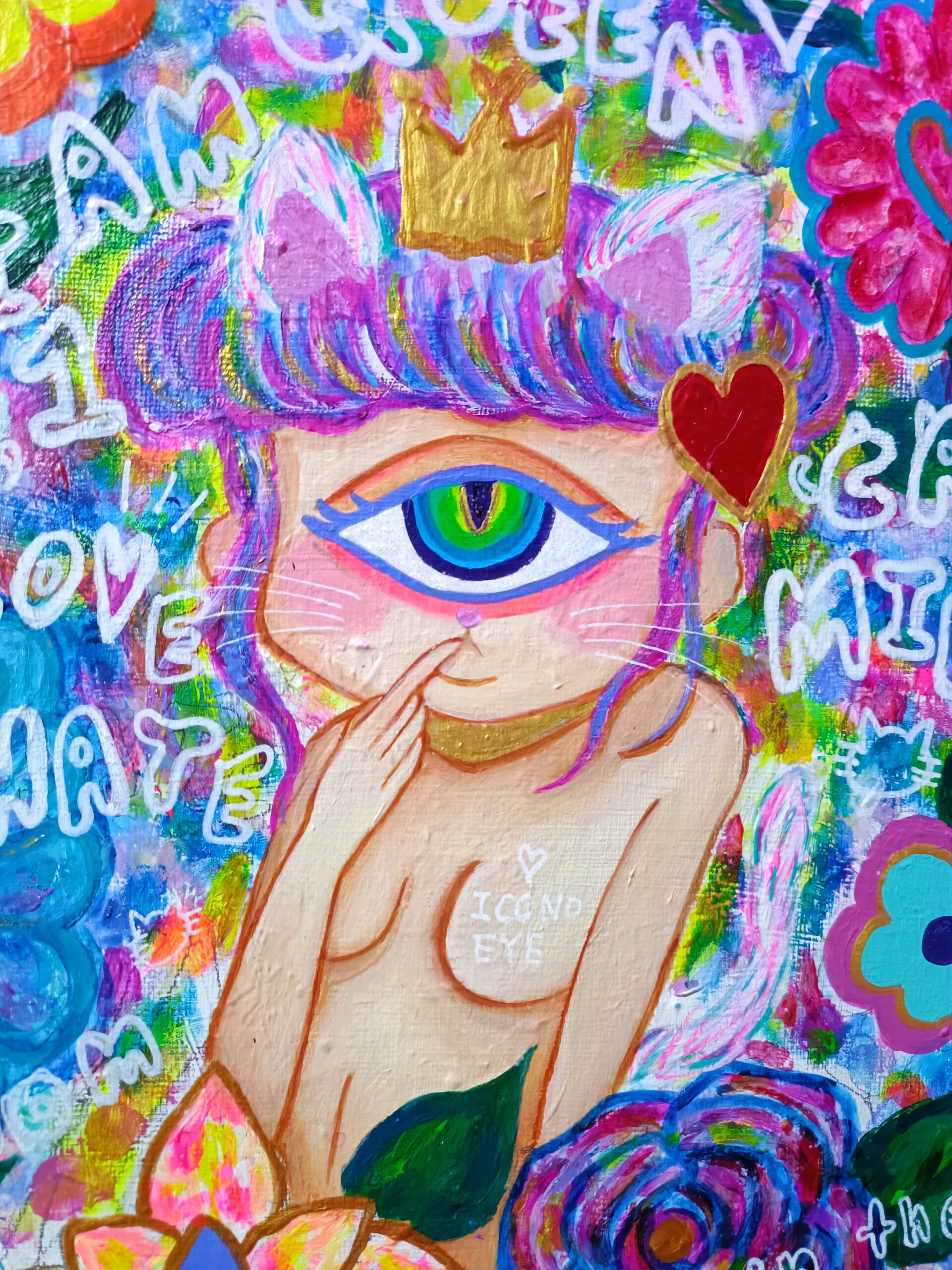 Icono-Eye-再生- | Chika Shinoda ｜インテリア絵画 アートの専門通販
