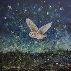 アクリル画 のおすすめ作品・人気作家 フクロウイラスト フクロウ インテリア絵画 アート