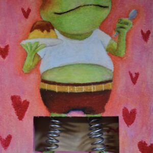パステル画 のおすすめ作品・人気作家 カエル クレヨン 立体作品 frog インテリア絵画 アート