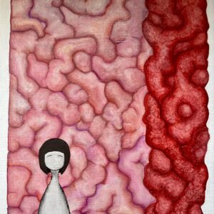 アクリル画 のおすすめ作品・人気作家 アクリル 赤 不気味 少女 もきゅもきゅpart1 インテリア絵画 アート