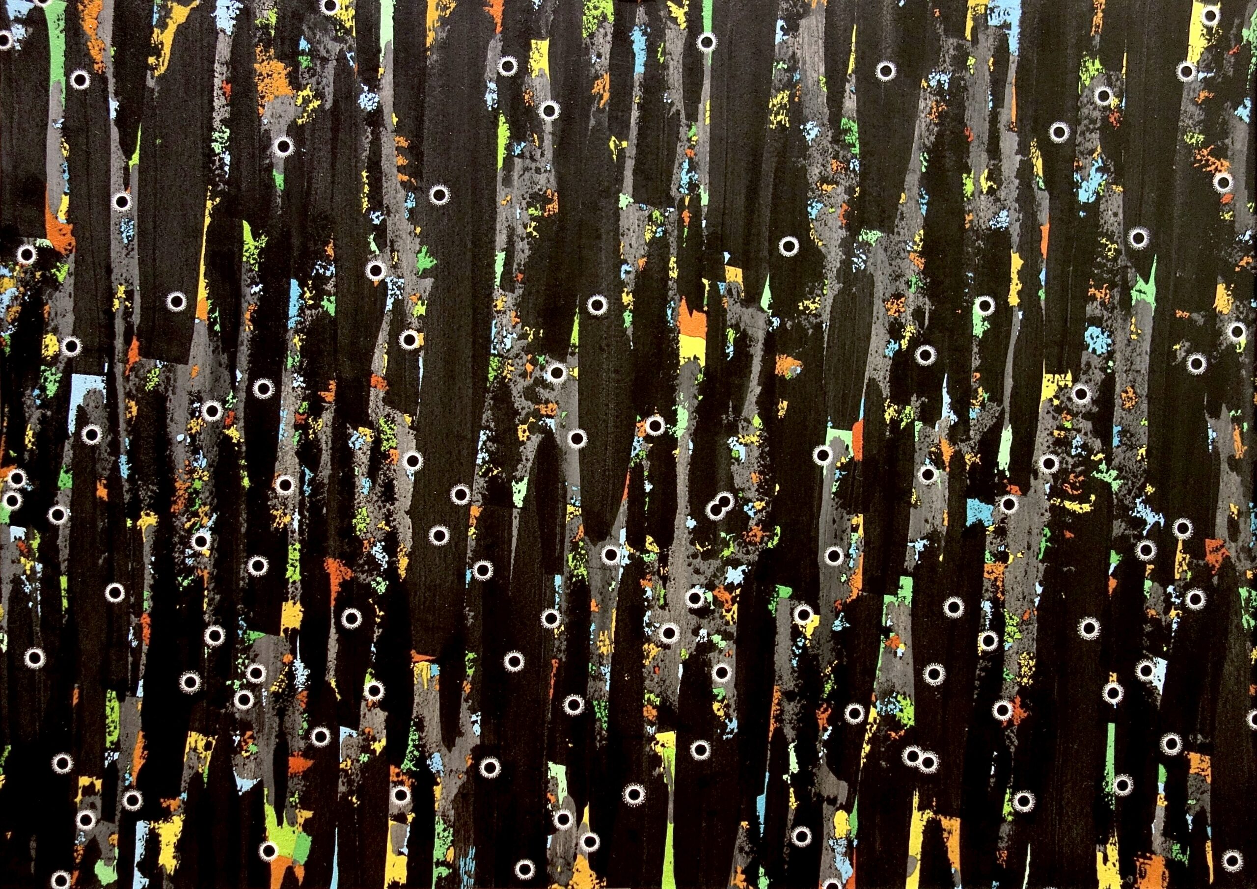 アクリル画 のおすすめ作品・人気作家 アクリル 抽象 カラフル 幻想 画用紙 空想 音楽 【販売中】COSMOS インテリア絵画 アート