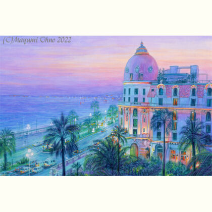 水彩画 のおすすめ作品・人気作家 水彩画 海 カラフル コートダジュール フランス ヨーロッパ リゾート リトグラフ 写実 南フランス 地中海 版画 風景画 額装ニース☆イタリアで版画化 インテリア絵画 アート