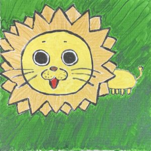 イラスト のおすすめ作品・人気作家 イラスト アクリル画 ライオン らいおん インテリア絵画 アート
