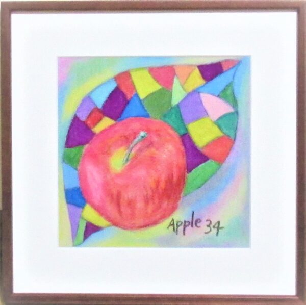 パステル画 のおすすめ作品・人気作家 パステル，りんご，果物，カラフル Apple34 インテリア絵画 アート