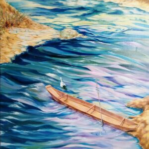 油絵 のおすすめ作品・人気作家  小舟とともに インテリア絵画 アート