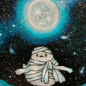 イラスト のおすすめ作品・人気作家 イラスト ハロウィンシリーズ ミイラエナガ インテリア絵画 アート