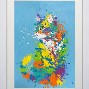 アクリル画 のおすすめ作品・人気作家 動物猫カラフルポップアート 小さな発見 インテリア絵画 アート