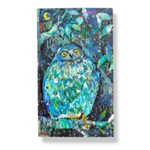 アクリル画 のおすすめ作品・人気作家 夜 星 森 フクロウ 三日月 Nightwood Groove インテリア絵画 アート