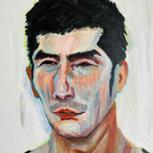絵画 のおすすめ作品・人気作家 人物 油彩 原画・油彩「労働者の肖像」絵画・F10(46×53㎝)アート・キャンバス インテリア絵画 アート