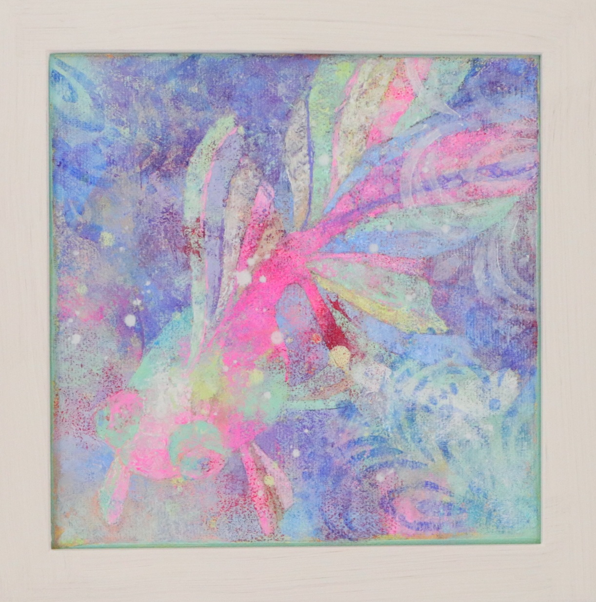 油絵 のおすすめ作品・人気作家 ピンク 抽象画 油絵 海 赤 金魚 魚 かわいい カラフル パステルカラー ブルー 水色 生き物 癒し 空想 青 涼遊 インテリア絵画 アート