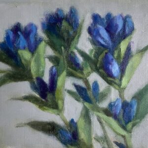 絵画 のおすすめ作品・人気作家 stillife oilpainting ＃花＃静物＃油絵＃flower リンドウ インテリア絵画 アート