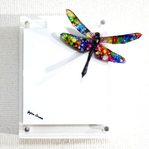 彫刻 レリーフ 立体アート のおすすめ作品・人気作家 立体 contemporary コンテンポラリーアート トンボ ポップアート 彫刻 昆虫 煌めくトンボは隅にとまる インテリア絵画 アート