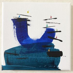 アクリル画 のおすすめ作品・人気作家 抽象画 アクリル画 ブルー 今日の絵 心象 心象風景 日々の心象シリーズ 風景画 step by step インテリア絵画 アート