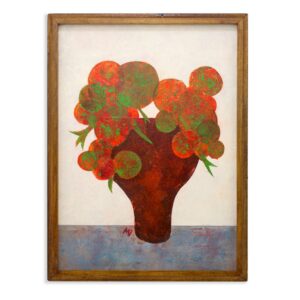 アクリル画 のおすすめ作品・人気作家 花 Red and Green Shapes No.307 インテリア絵画 アート
