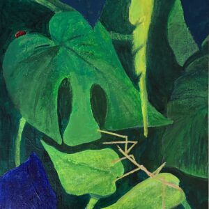 アクリル画 のおすすめ作品・人気作家 植物 自然 モンステラ 昆虫 期待 anticipation インテリア絵画 アート