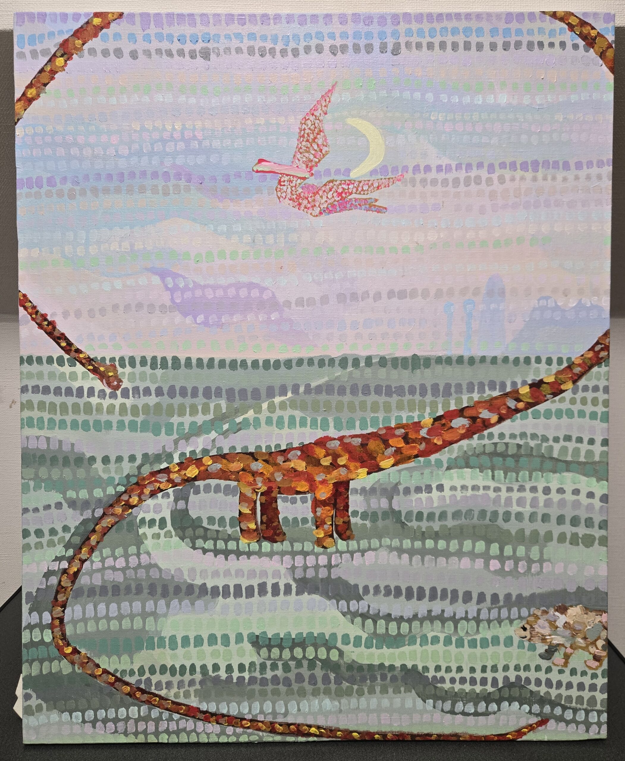 アクリル画 のおすすめ作品・人気作家 恐竜アクリルカラフル Snap shot  dinosaurs 5 インテリア絵画 アート