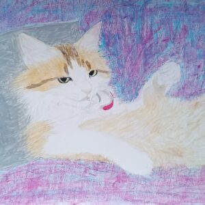 絵画 のおすすめ作品・人気作家 猫 ポップ A relaxing cat インテリア絵画 アート