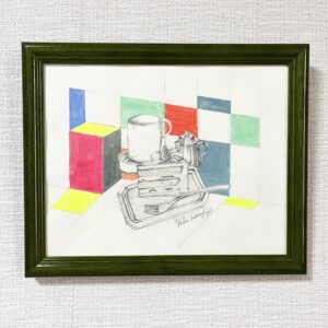 デッサン 素描 のおすすめ作品・人気作家 抽象画 Yuka Mitsufuji yukaarts アクリル画 アート販売 アート買う インテリア フレームつき モダン 光藤有佳 写実画 抽象 現代アート 鉛筆画 額縁付き 額装済み さあ、召し上がれ インテリア絵画 アート