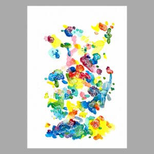 ペン画 ドローイングのおすすめ作品・人気作家 光 抽象画 カラフル 風景画 Poetic Field, Light インテリア絵画 アート