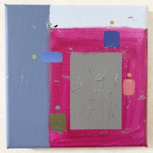 アクリル画 のおすすめ作品・人気作家 抽象画 アクリル画 グレー マゼンタ 今日の絵 心象 心象風景 日々の心象シリーズ 風景画 巡る インテリア絵画 アート