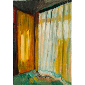 絵画 のおすすめ作品・人気作家 油彩 風景 原画・油彩「部屋の中5」絵画・サムホール(16×23㎝)アート・キャンバス インテリア絵画 アート