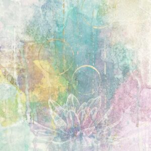 日本画 のおすすめ作品・人気作家 ピンク 抽象画 白 自然 花 蓮 青 梅雨の晴れ間 インテリア絵画 アート