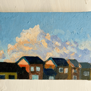 絵画 のおすすめ作品・人気作家 風景画 原画・油彩「朝の風景　2024」絵画・サムホール（16×23㎝）アート・キャンバス インテリア絵画 アート