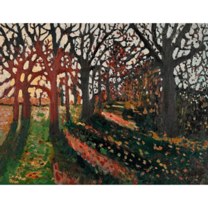 絵画 のおすすめ作品・人気作家 油彩画　風景画 原画・油彩「秋の夕暮れの公園」絵画・F6（32×41㎝）アート・キャンバス インテリア絵画 アート