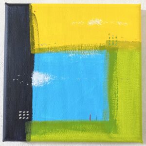 アクリル画 のおすすめ作品・人気作家 抽象画 アクリル画 ブルー 今日の絵 心象 心象風景 日々の心象シリーズ 風景画 はじまるよ インテリア絵画 アート