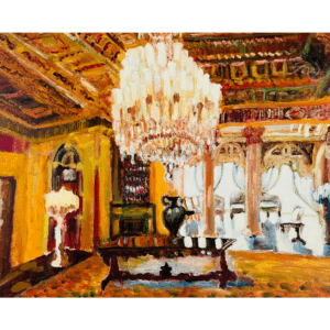 絵画 のおすすめ作品・人気作家 油絵 シャンデリア 原画・油彩「シャンデリア 2」絵画・F12(50×61㎝)アート・キャンバス インテリア絵画 アート