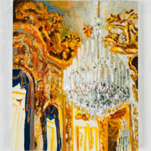 絵画 のおすすめ作品・人気作家 シャンデリア 「原画・油彩「シャンデリア」絵画・F8（38×46㎝）額装・アート・キャンバス インテリア絵画 アート