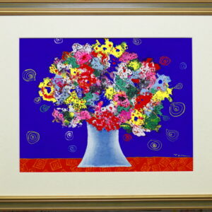 絵画 のおすすめ作品・人気作家 花 静物画 「Flowers」(NO.2610) / 6号F / ケント紙(0.5ミリ厚)にアクリル絵の具不透明 / 額付きー額はガラスでなくアクリル板付きです-額は取り寄せになりますので1週間ほどお待ち願います / 安本太ん 芸大卒 / 画像をクリックすると拡大画像になります インテリア絵画 アート