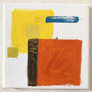 アクリル画 のおすすめ作品・人気作家 抽象画 アクリル画 イエロー オレンジ 今日の絵 心象 心象風景 日々の心象シリーズ 風景画 ススメ インテリア絵画 アート
