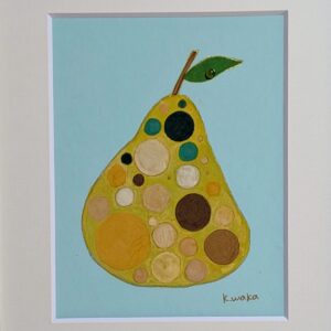 日本画 のおすすめ作品・人気作家 アートのある暮らし mineral パワーストーン 日本画 梨 縁起物 誕生石 鉱物 黄 ラフランス② インテリア絵画 アート