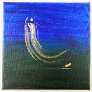 アクリル画 のおすすめ作品・人気作家 抽象画 アクリル画 ブルー 今日の絵 心象 心象風景 日々の心象シリーズ 風景画 ひょいっと インテリア絵画 アート