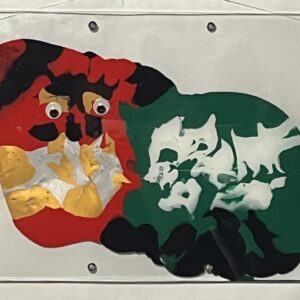 絵画 のおすすめ作品・人気作家 アクリル かわいい けったい デカルコマニー ムニュティング画 正月 獅子舞 現代アート ししまい インテリア絵画 アート