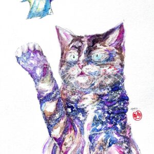 水彩画 のおすすめ作品・人気作家 イラスト 動物 水彩画 海 猫 ペン画 生物 未知との遭遇 | 原画 インテリア絵画 アート