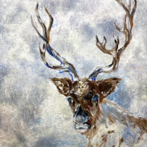 Uncategorized アクリル動物トナカイ トナカイの鼻は赤くない インテリア絵画 アート