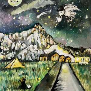 イラスト のおすすめ作品・人気作家 動物 山 コーヒー 夜空 コーヒーはいかが? インテリア絵画 アート