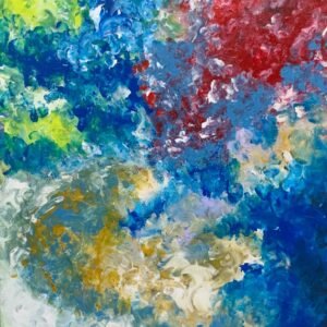 抽象画 のおすすめ作品・人気作家 アクリル 抽象画 赤 青 歌わずには、いられない インテリア絵画 アート