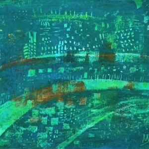 抽象画 のおすすめ作品・人気作家 ミクストメディア街夜景 ネフィリムの棲む街 インテリア絵画 アート