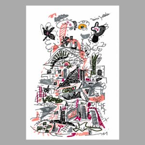 ペン画 ドローイングのおすすめ作品・人気作家 抽象画 秘密 街 都市 風景画 Secrets of the City: Signals インテリア絵画 アート