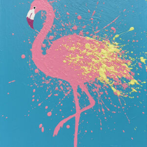アクリル画 のおすすめ作品・人気作家 ピンク 鳥 ポップアート フラミンゴ インテリア絵画 アート